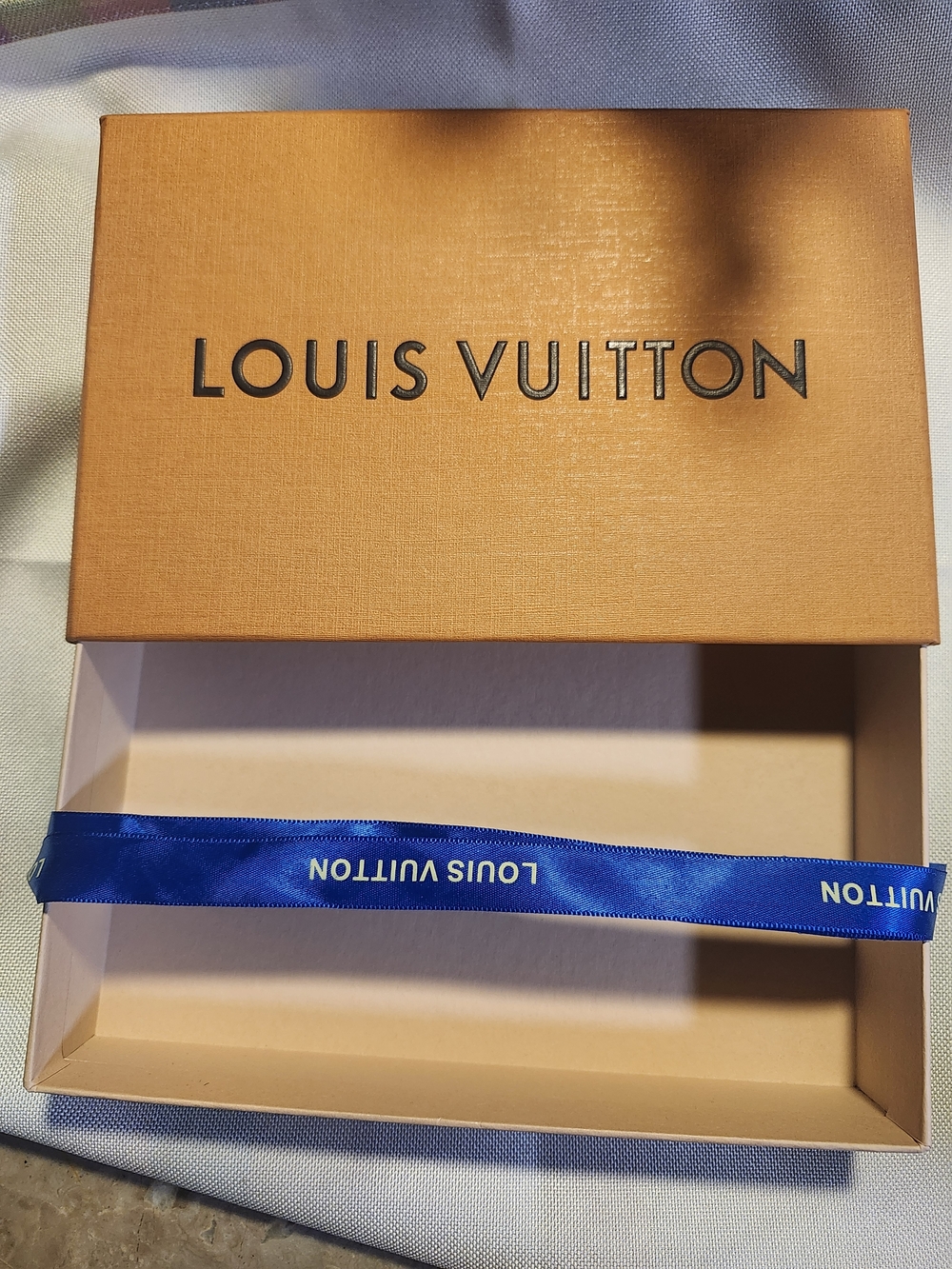 Louis Vuitton Orange Box with Blue Ribbon
